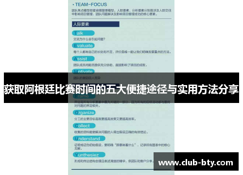 获取阿根廷比赛时间的五大便捷途径与实用方法分享